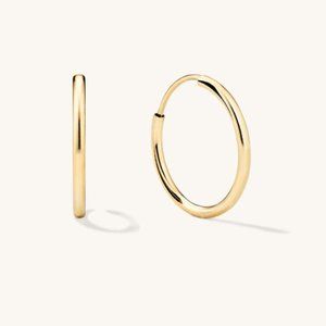 Mejuri Small Hoops 14k Yellow Gold